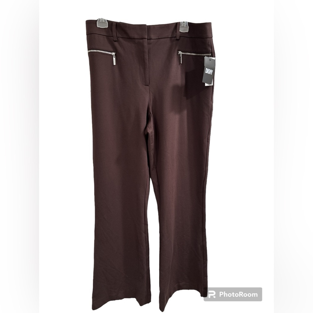 DKNY formal dark brown boot cut pants
